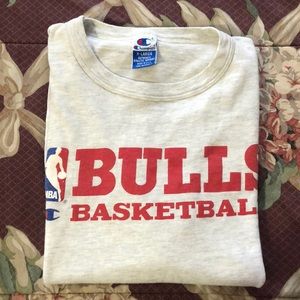 VTG Champion NBA Chicago Bulls Warmup Tee 90s XL